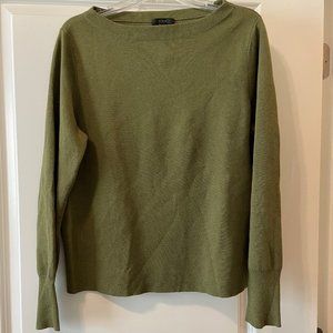 2/$30! J Crew Olive Green Boatneck Sweater (Size L)